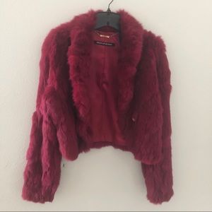 DKNY Rabbit Fur Jacket